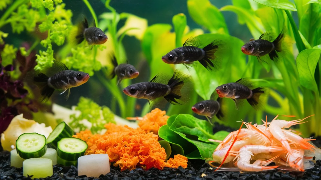 Food for Black Moscow Guppies