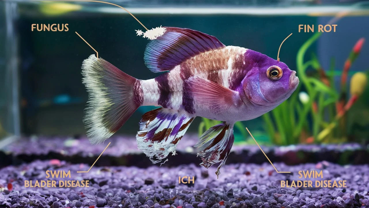 Common Health Issues And Treatment Of Purple Moscow Guppy