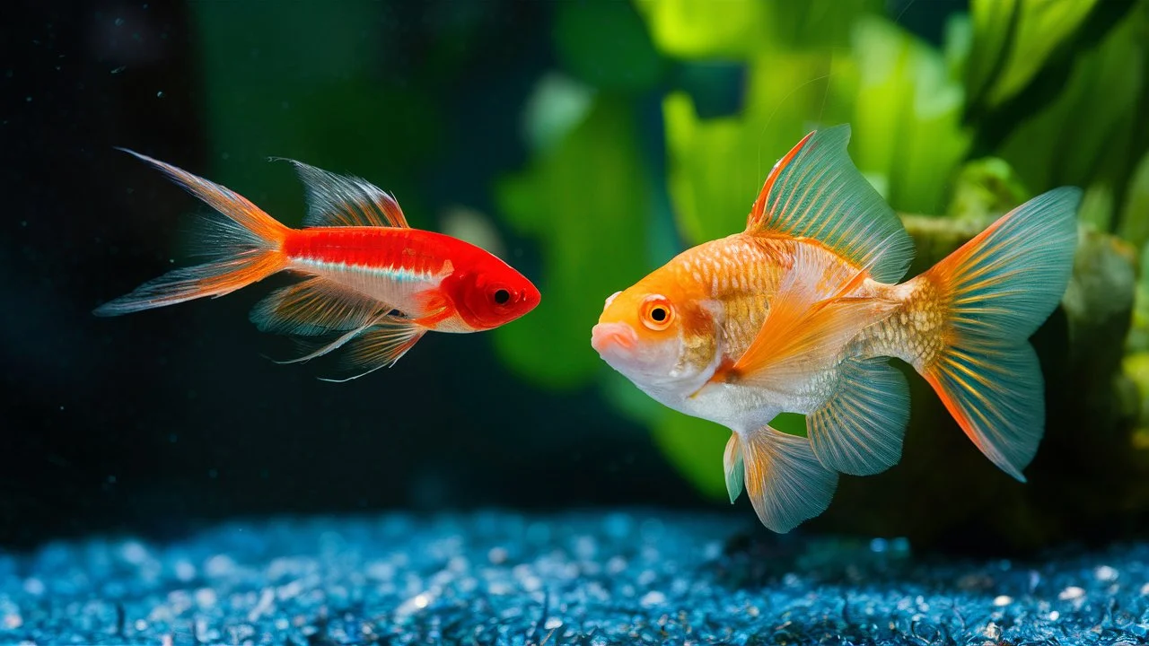 Can guppies live with goldfish? 