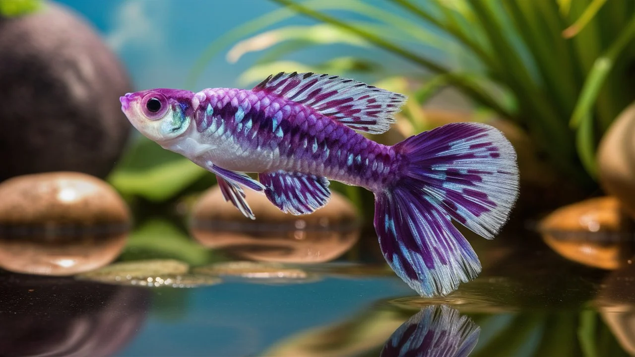 Purple Mosaic Guppy: Lifespan, food, Breeding & Health