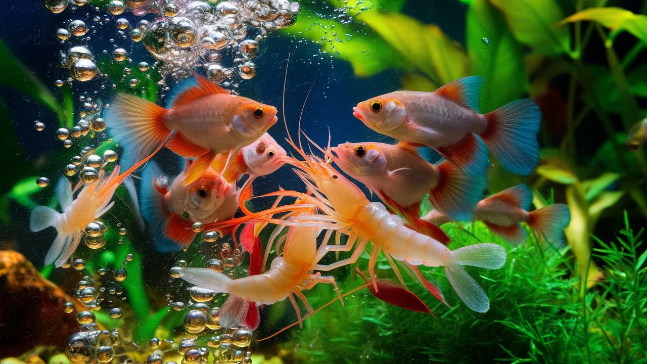 Guppies vs. Cherry Shrimp