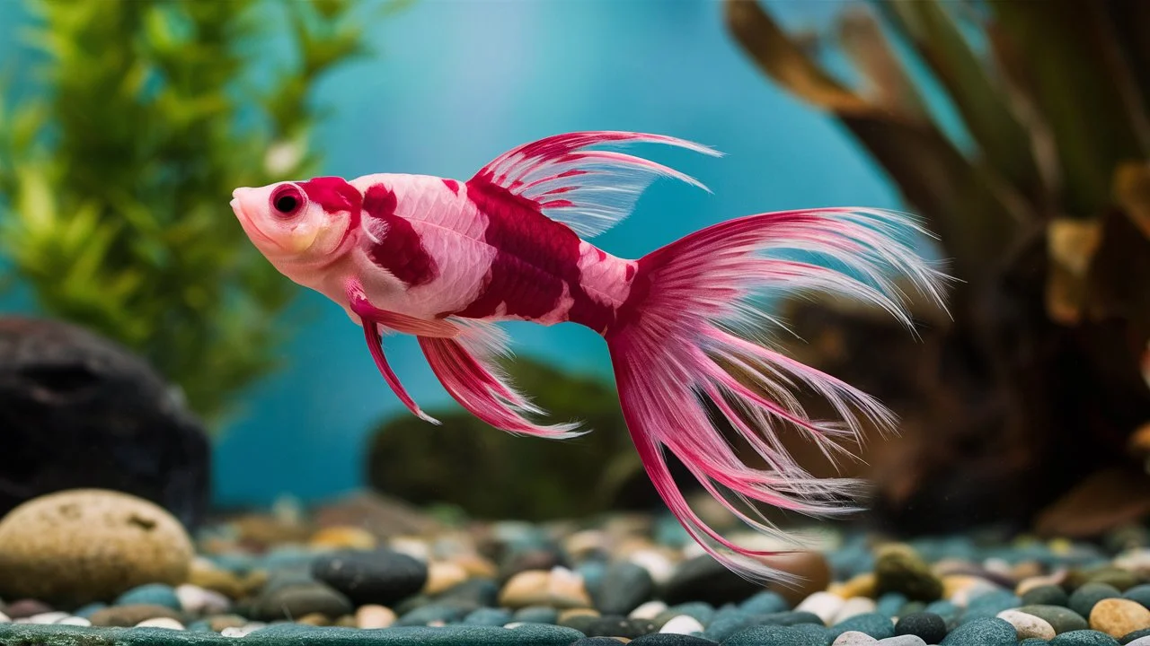 Pink Tuxedo Guppy