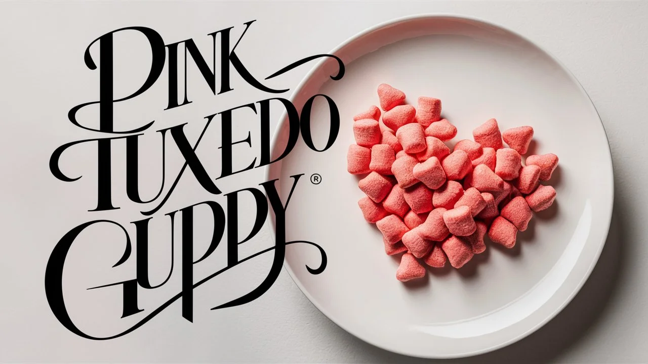 Pink Tuxedo Guppy food