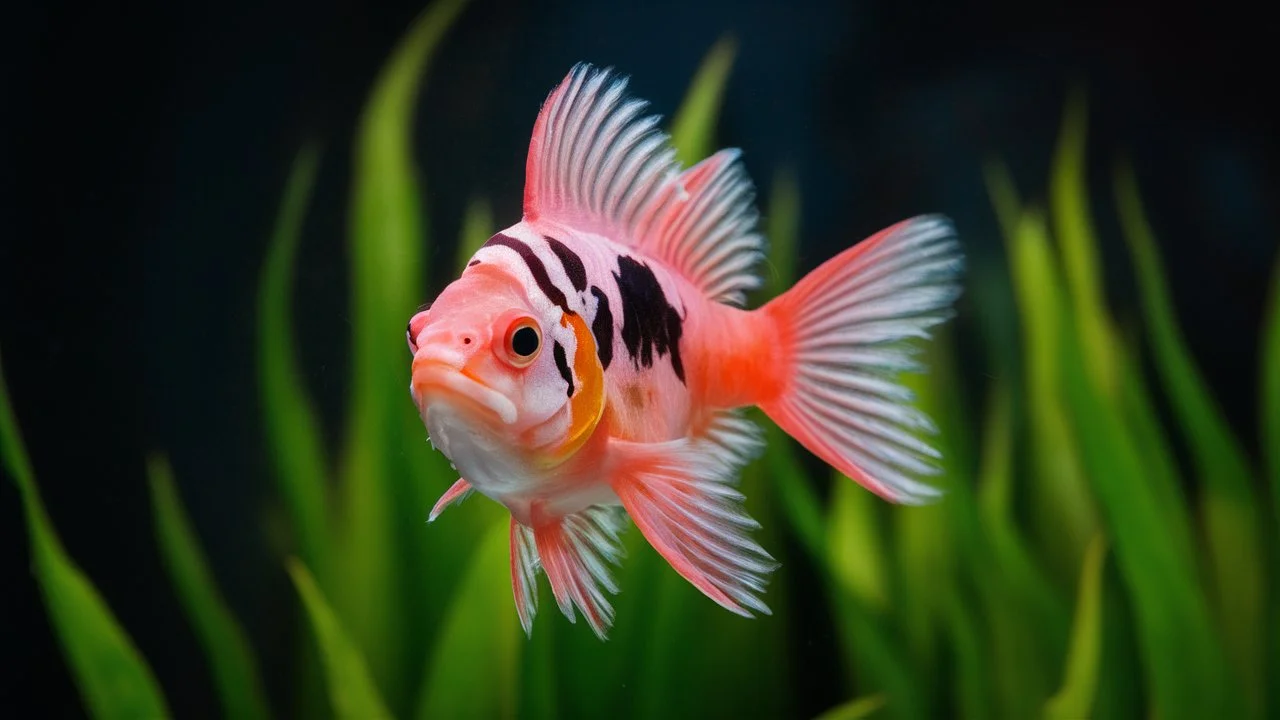 Pink Tuxedo Guppy