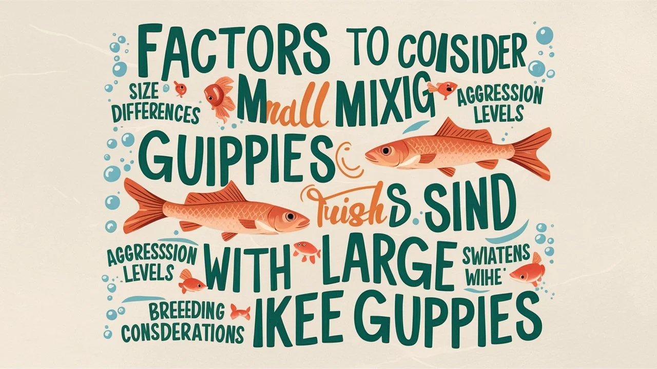 Factors to consider before mixing small guppies with large guppies