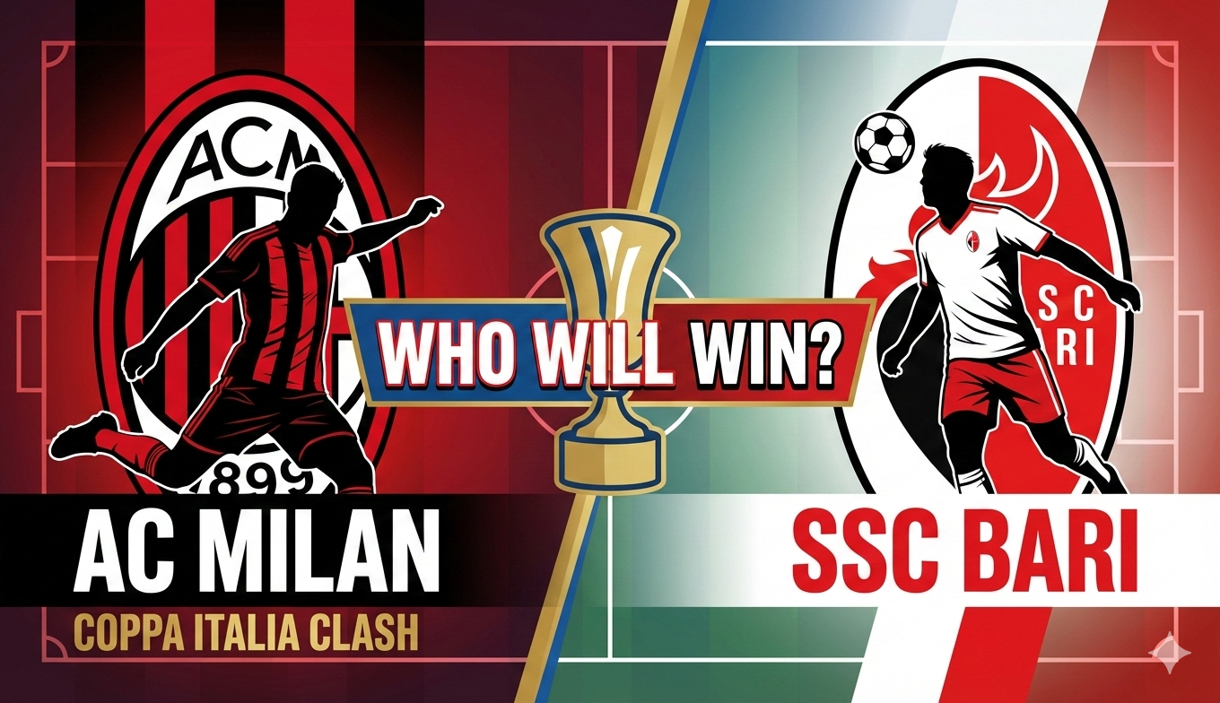 Who Will Win AC Milan vs SSC Bari in Coppa Italia Clash