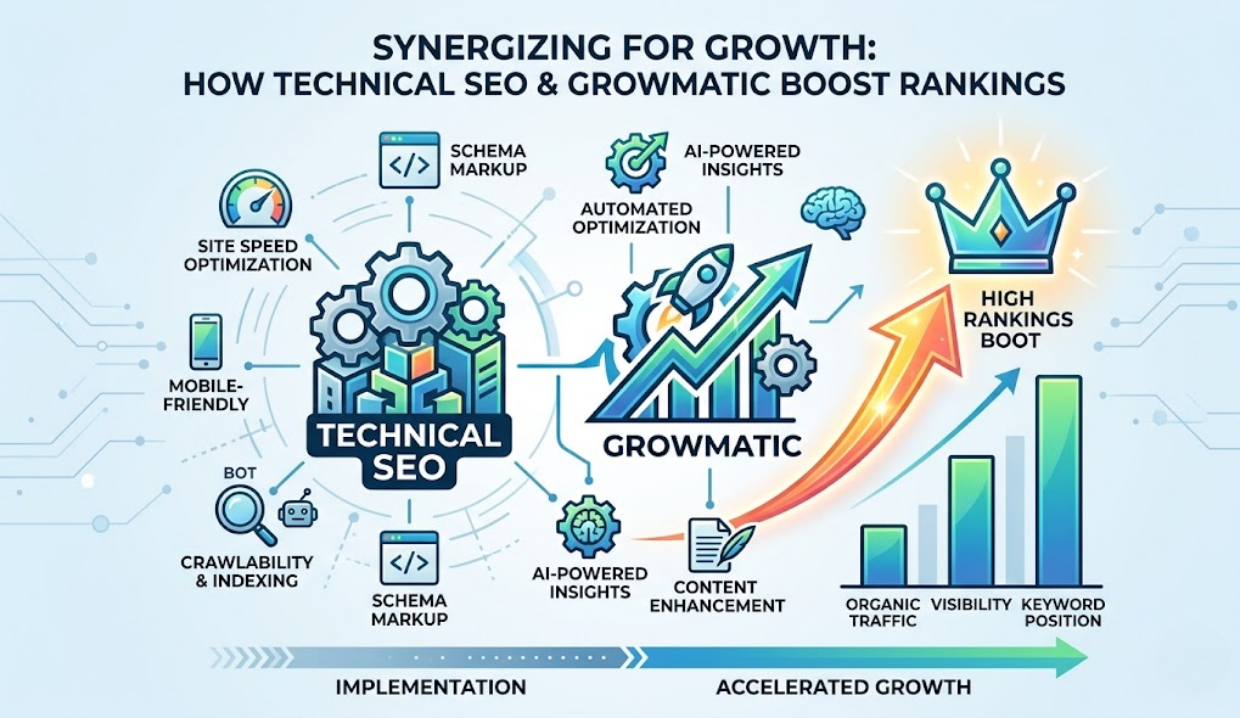 Can technical seo growmatic boost rankings fast today easily