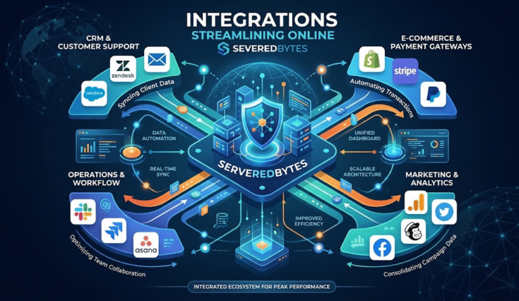 How Do Integrations in Streamlining Online SeveredBytes Work