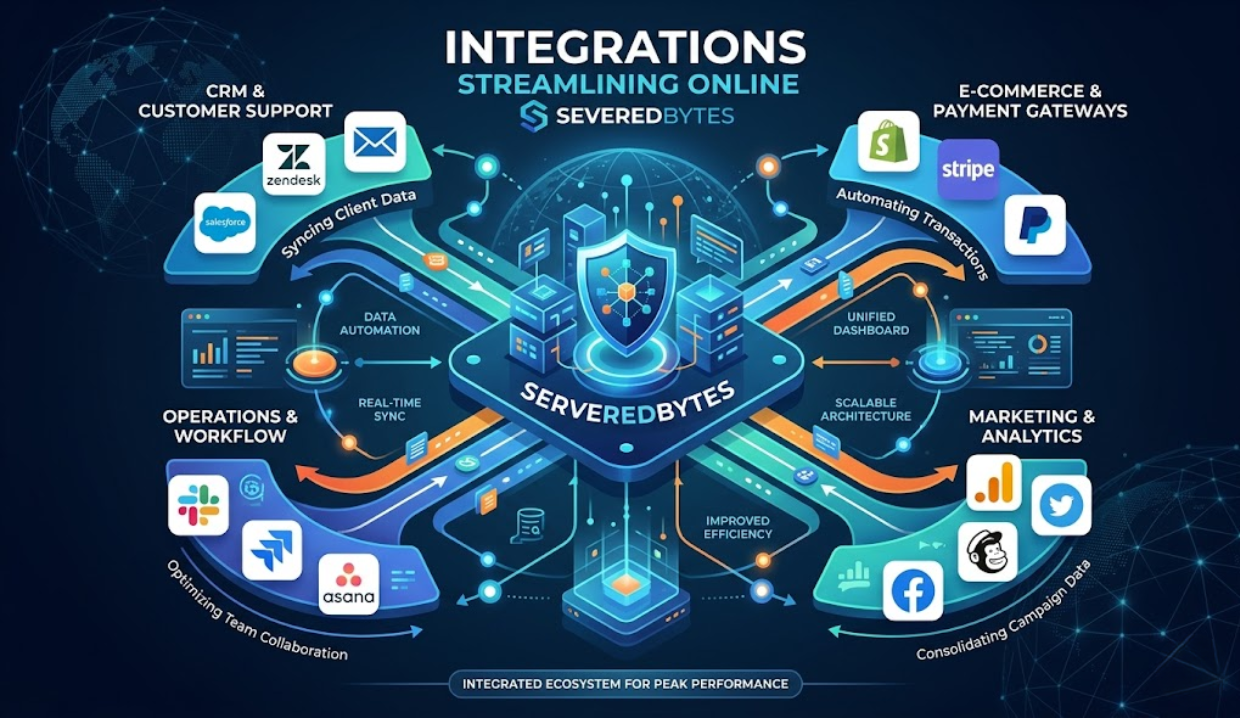 How Do Integrations in Streamlining Online SeveredBytes Work