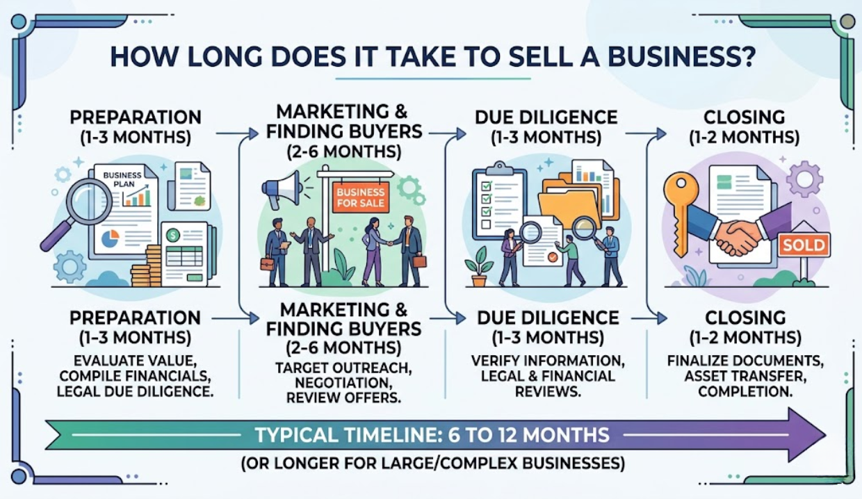 How long does it take to sell a business what affect it now