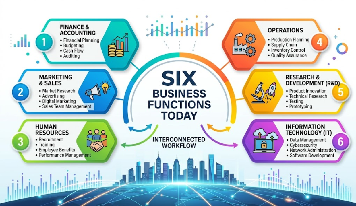What Activities Are Part of the Six Business Functions Today