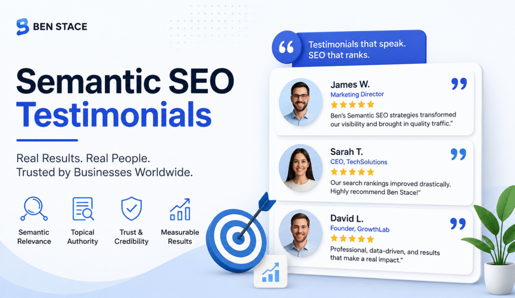 Why people trust SEO ben stace semantic seo testimonials now